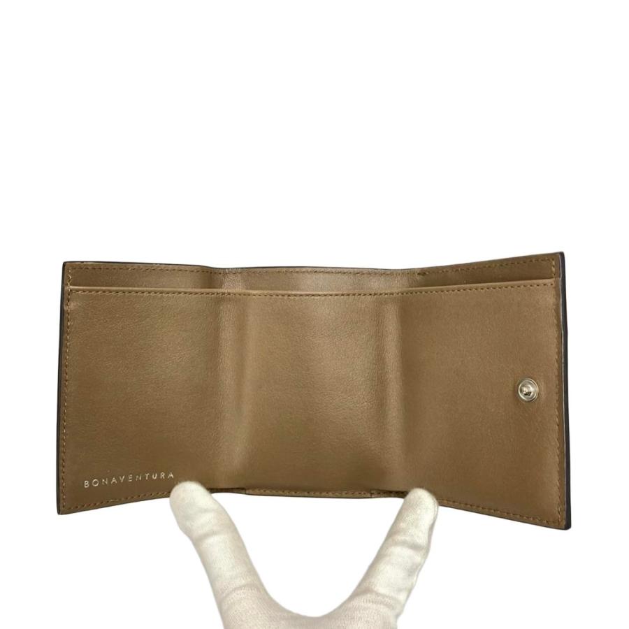 ボナベンチュラ 三つ折り財布 スモールウォレット クロコ レディース