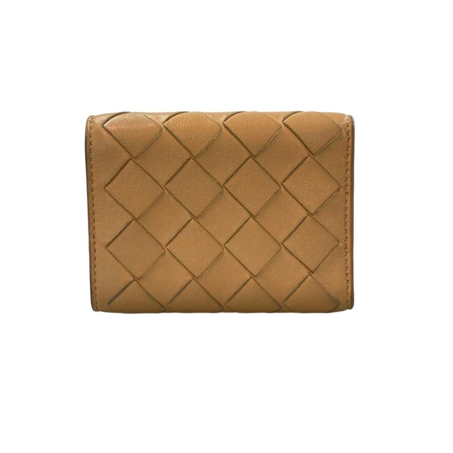 ボッテガヴェネタ BOTTEGA VENETA イントレチャート 三つ折り財布 財布 レザー レディース グレー系 【中古】 ボッテガ・ヴェネタ 三つ折り財布 イントレチャート レディース