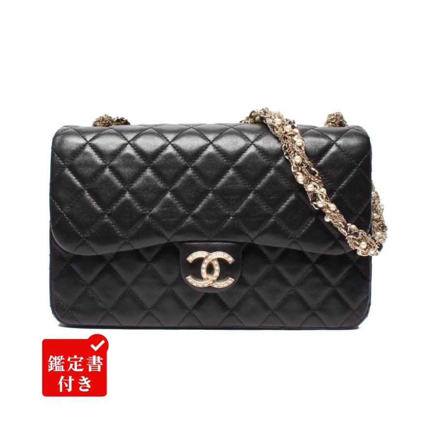 美品 シャネル ショルダーバッグ ラムスキン マトラッセ ゴールド金具