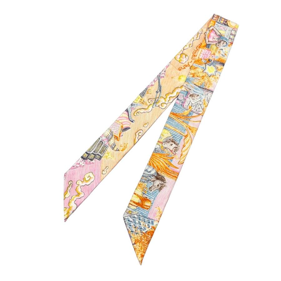 美品 エルメス スカーフ シルク100% ツイリー CITY OF LIGHT レディース HERMES 中古_1