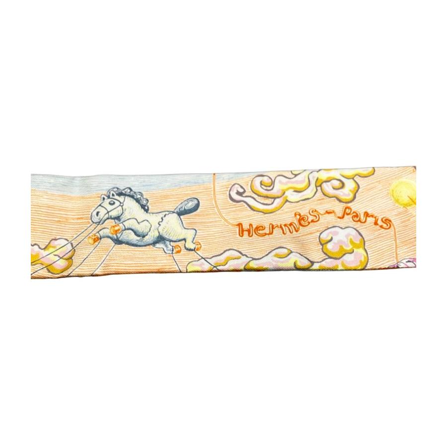 美品 エルメス スカーフ シルク100% ツイリー CITY OF LIGHT レディース HERMES 中古_4