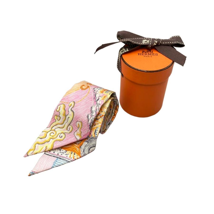 美品 エルメス スカーフ シルク100% ツイリー CITY OF LIGHT レディース HERMES 中古_5