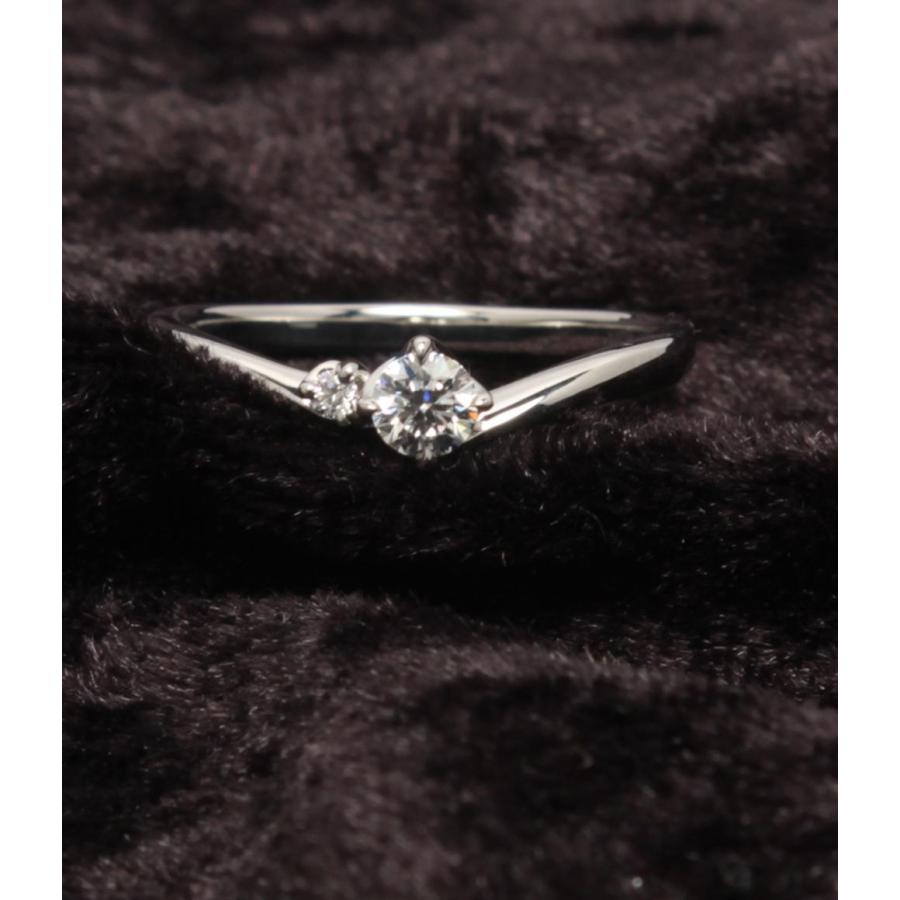 美品 ニワカ リング 指輪 Pt950 ダイヤ 0.181ct 0.04ct相当 レディース