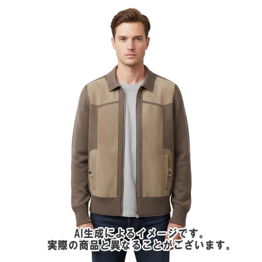 ボッテガヴェネタ  ニット ボッテガ・ヴェネタ スウェード切替ニットブルゾン 445871 VDJT1