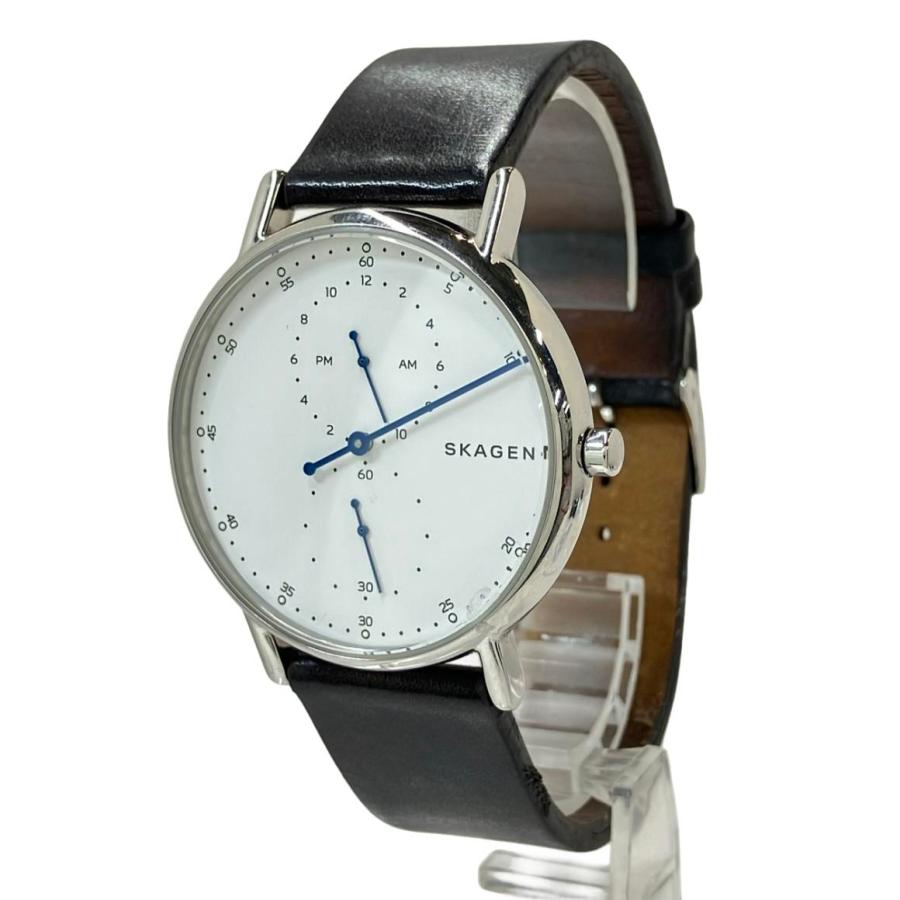 スカーゲン 腕時計 クオーツ ホワイト SKW6391 メンズ SKAGEN 中古 