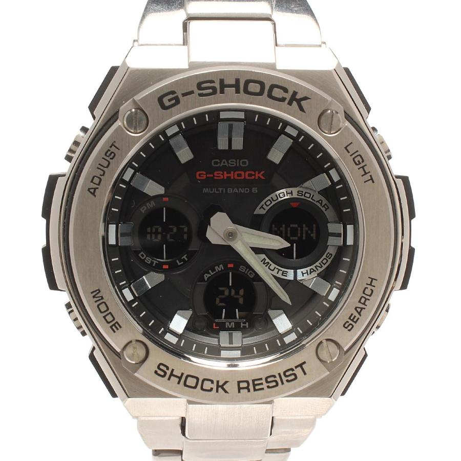 カシオ 腕時計 G-STEEL ソーラー ブラック GST-W110D メンズ CASIO  