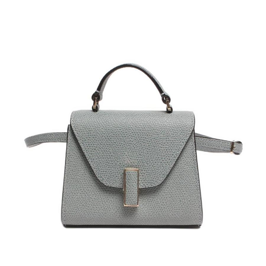 美品 ヴァレクストラ ミニレザーボディバッグ シルバー金具 イジィデ