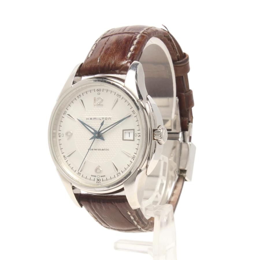 Hamilton 自動巻き時計 H324550 シルバー文字盤 ブラウンレザー ハミルトン 腕時計 ジャズマスター 自動巻き H324550 メンズ HAMILTON
