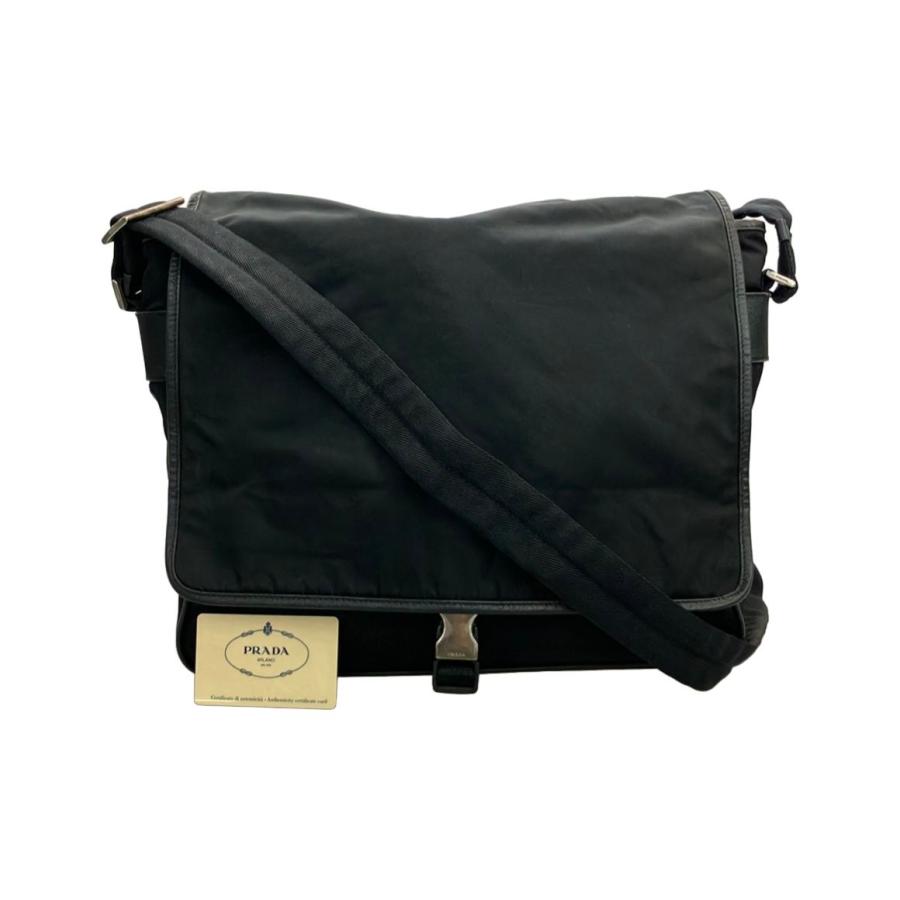 プラダ ショルダーバッグ 斜め掛け ナイロン レザー V158X メンズ