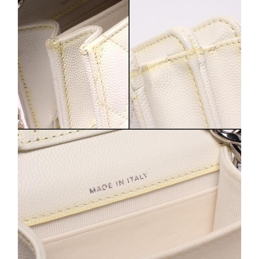 シャネル チェーンショルダーバッグ キャビアスキン シルバー金具 マイクロ マトラッセ レディース CHANEL シャネル チェーンショルダーバッグ キャビアスキン シルバー金具