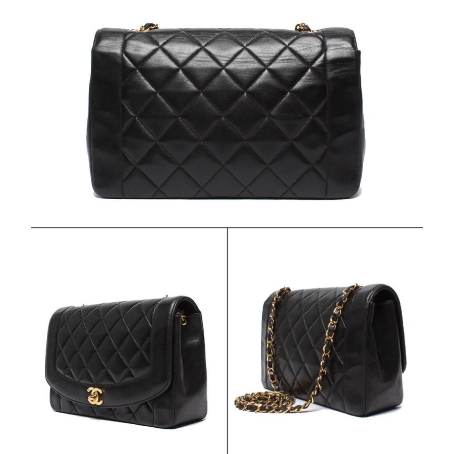 シャネル チェーンショルダーバッグ ゴールド金具 マトラッセ 2番台 ラムスキン ダイアナフラップ 25 レディース CHANEL シャネル チェーンショルダーバッグ ダイアナフラップ ラムスキン