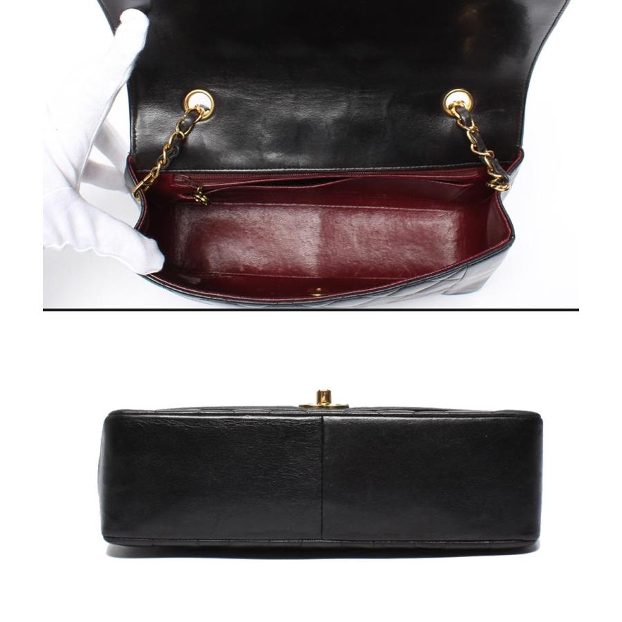 シャネル チェーンショルダーバッグ ゴールド金具 マトラッセ 2番台 ラムスキン ダイアナフラップ 25 レディース CHANEL シャネル チェーンショルダーバッグ ダイアナフラップ ラムスキン