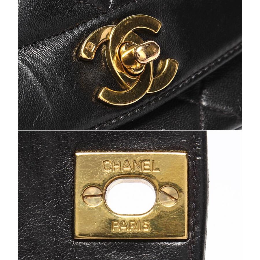 シャネル チェーンショルダーバッグ ゴールド金具 マトラッセ 2番台 ラムスキン ダイアナフラップ 25 レディース CHANEL シャネル チェーンショルダーバッグ ダイアナフラップ ラムスキン