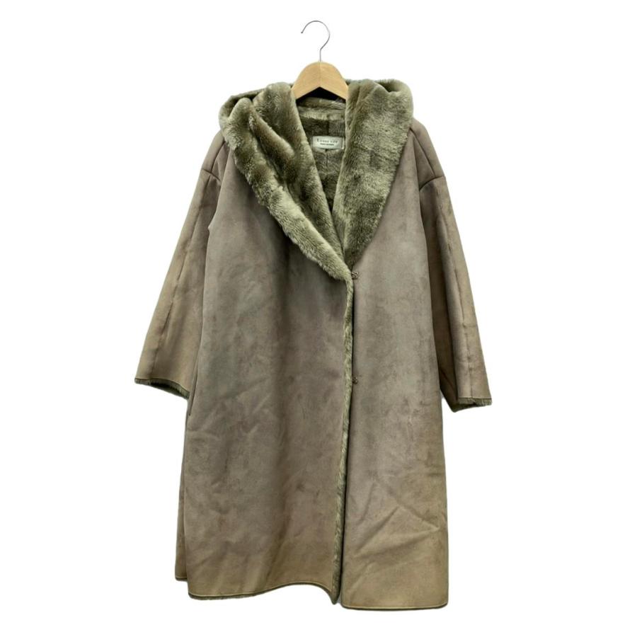 ナノユニバース Lusso vita ムートン調コート S/36 美シルエット ルッソヴィータ フェイクムートンコート レディース SIZE 36 (S) Lusso