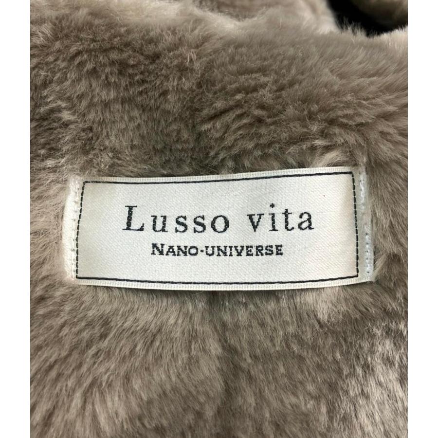 ナノユニバース Lusso vita ムートン調コート S/36 美シルエット ルッソヴィータ フェイクムートンコート レディース SIZE 36 (S) Lusso