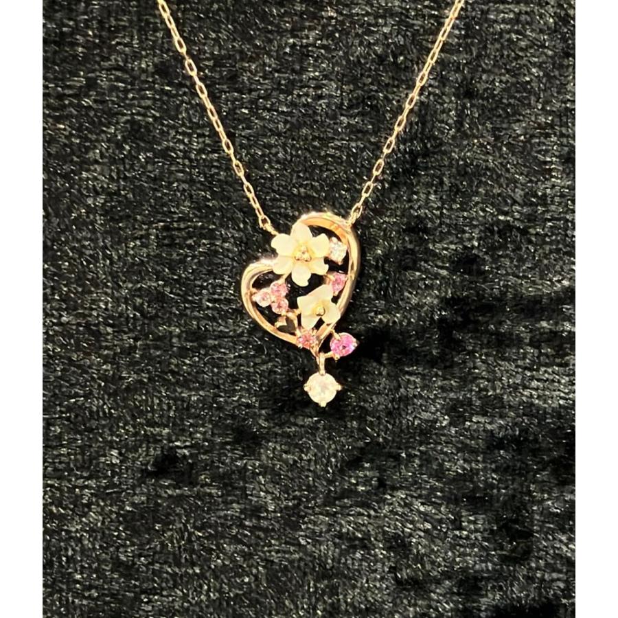 美品 k10 サマンサティアラ Samantha Tiara ハート ネックレス 美品 サマンサティアラ K10 ネックレス ハートモチーフ レディース