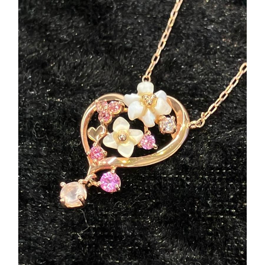 美品 k10 サマンサティアラ Samantha Tiara ハート ネックレス 美品 サマンサティアラ K10 ネックレス ハートモチーフ レディース