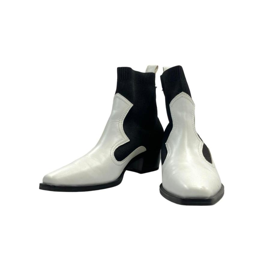★ZARA★ザラ ブーツ ショートブーツ ブラック 黒 39 透明 クリアヒール ZARA ストレッチショートブーツ クリアヒール 25.5cm - メルカリ
