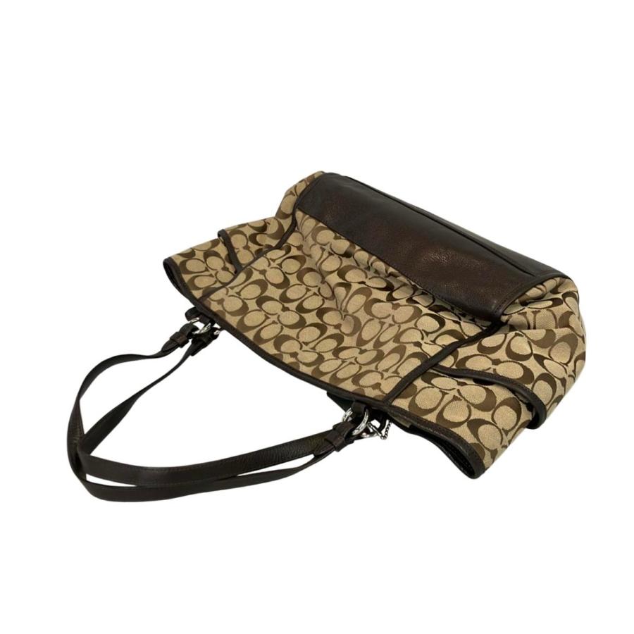 コーチ トートバッグ 肩掛け シグネチャー レディース COACH 中古