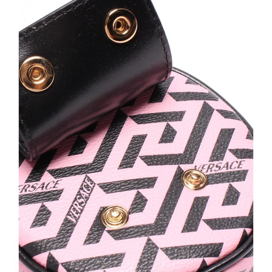 VERSACE ヴェルサーチ　グレカ　サークルポーチ 美品 ヴェルサーチ サークルポーチ ラ グレカ レディース