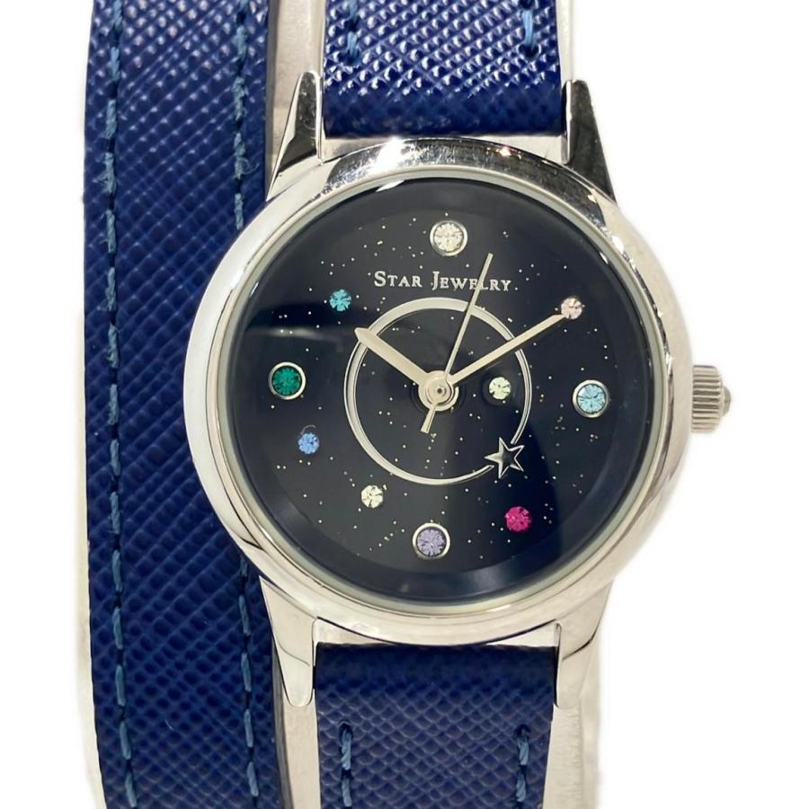 スタージュエリー 腕時計 クオーツ ネイビー レディース STAR JEWELRY 中古 | 