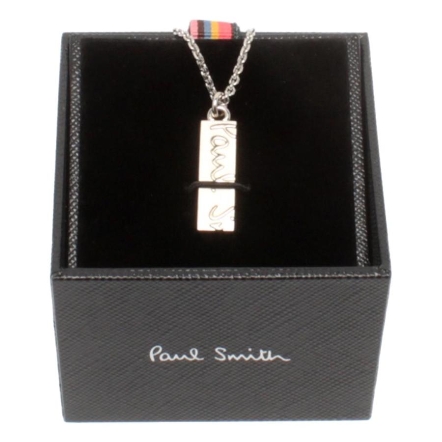 美品 ポール・スミス ネックレス バー ロゴ メンズ Paul Smith