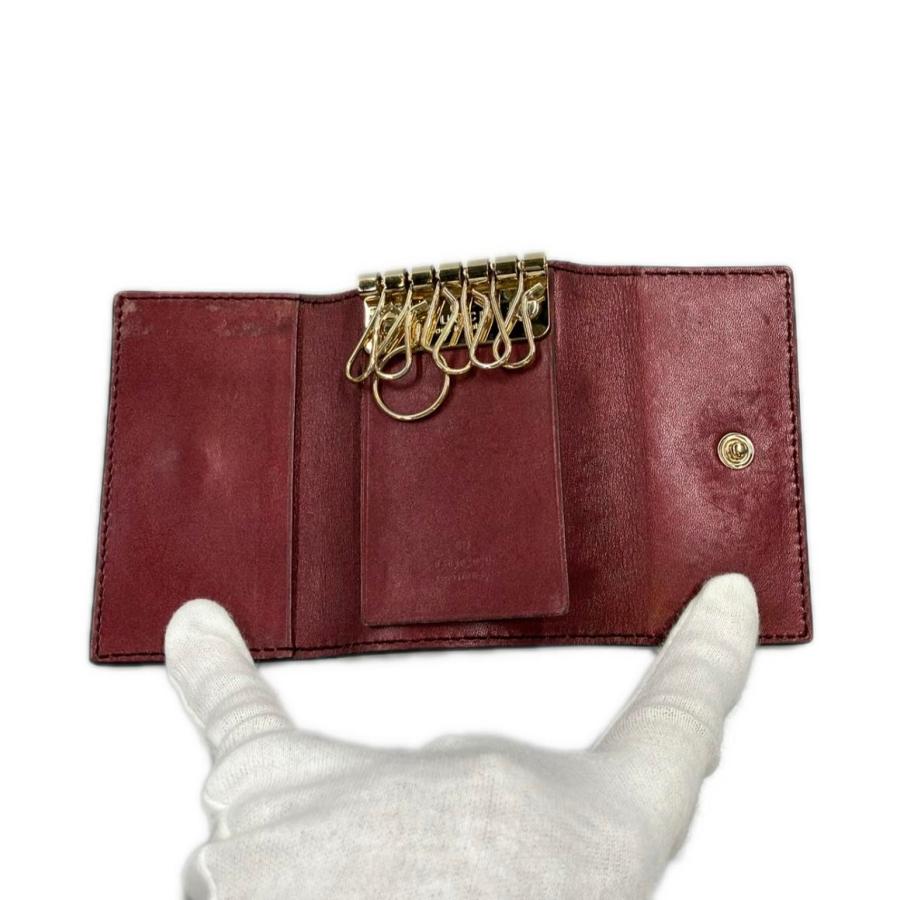 グッチ 6連キーケース シマ 257217 0416 レディース GUCCI 中古