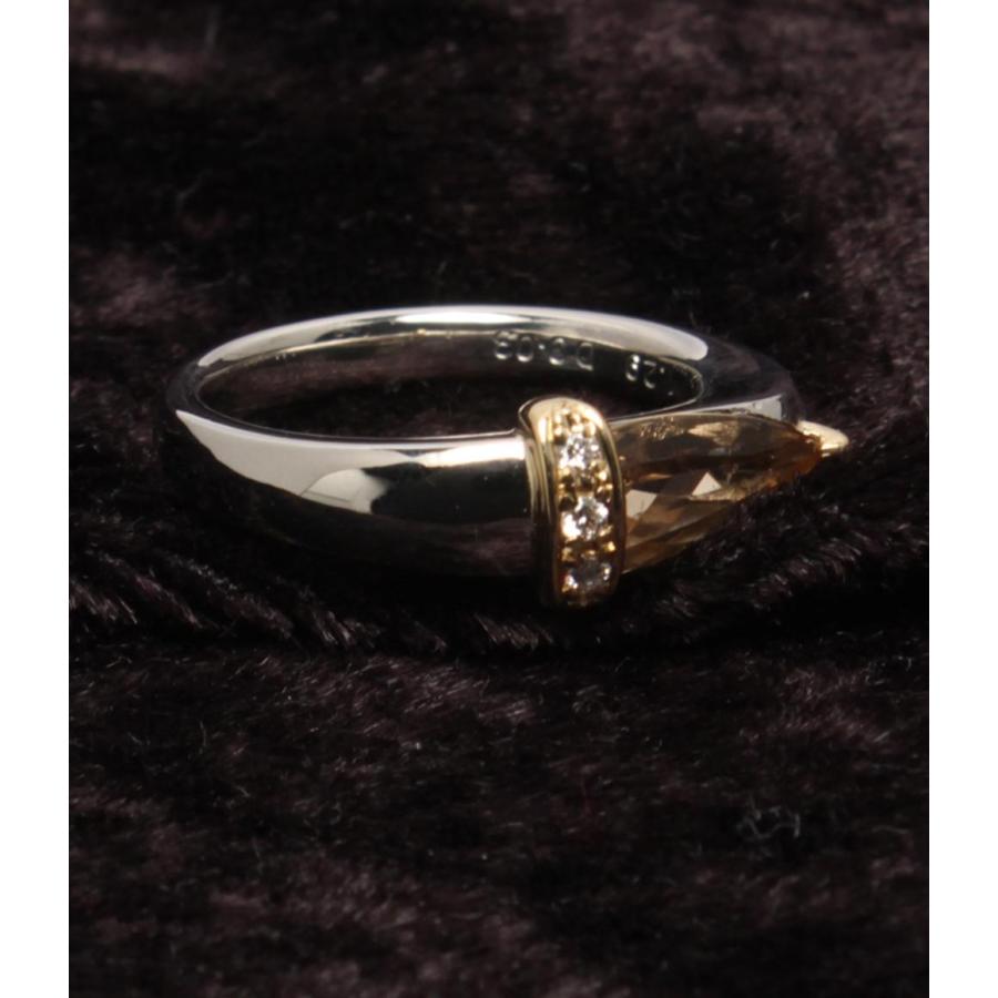 美品 リング 指輪 K18 Pt900 トパーズ 1.29ct ダイヤ 0.03ct 