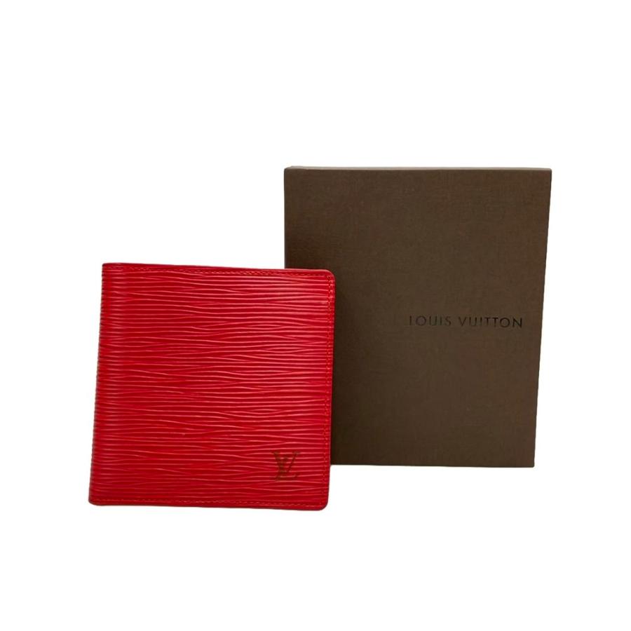 ルイヴィトン 二つ折り財布 ポルトビエカルトクレディモネ エピ M63547