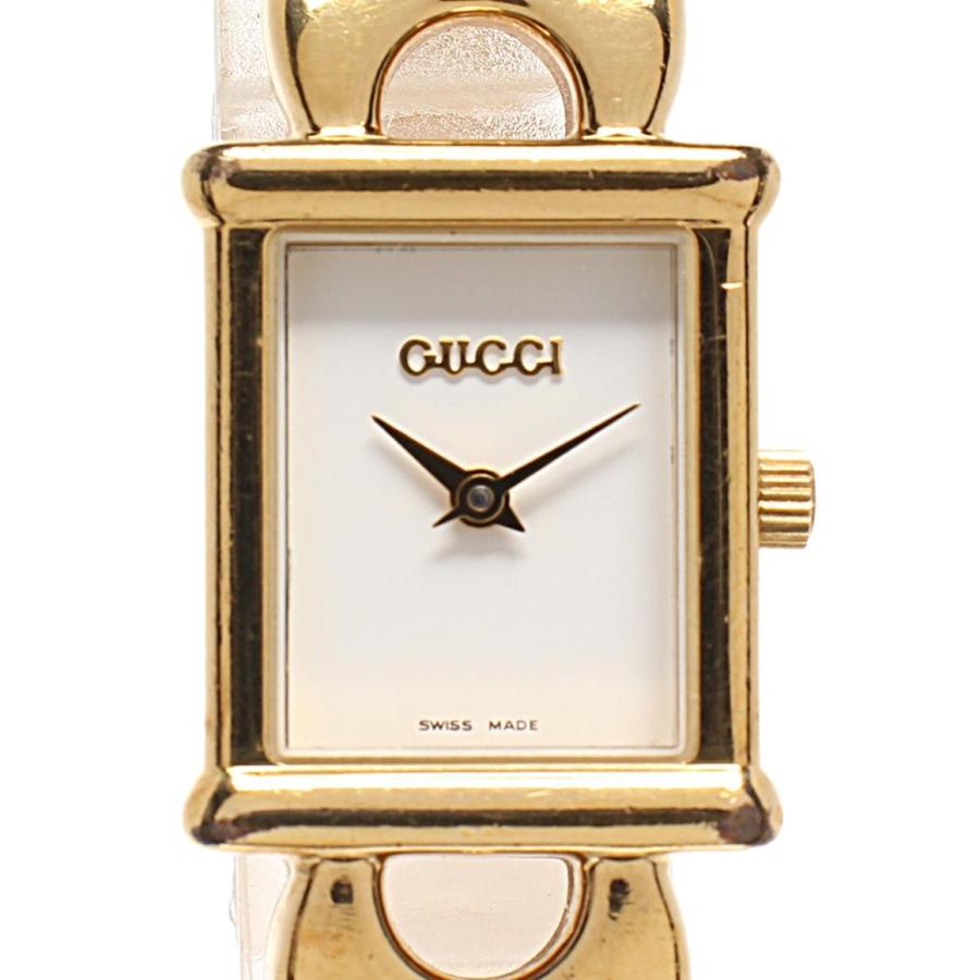 グッチ 腕時計 クオーツ ホワイト 1800L レディース GUCCI 中古