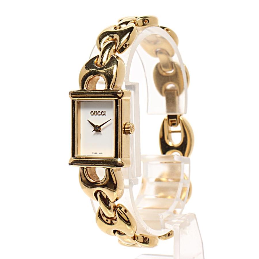 グッチ 腕時計 クオーツ ホワイト 1800L レディース GUCCI 中古