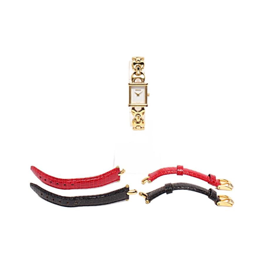 グッチ 腕時計 クオーツ ホワイト 1800L レディース GUCCI 中古