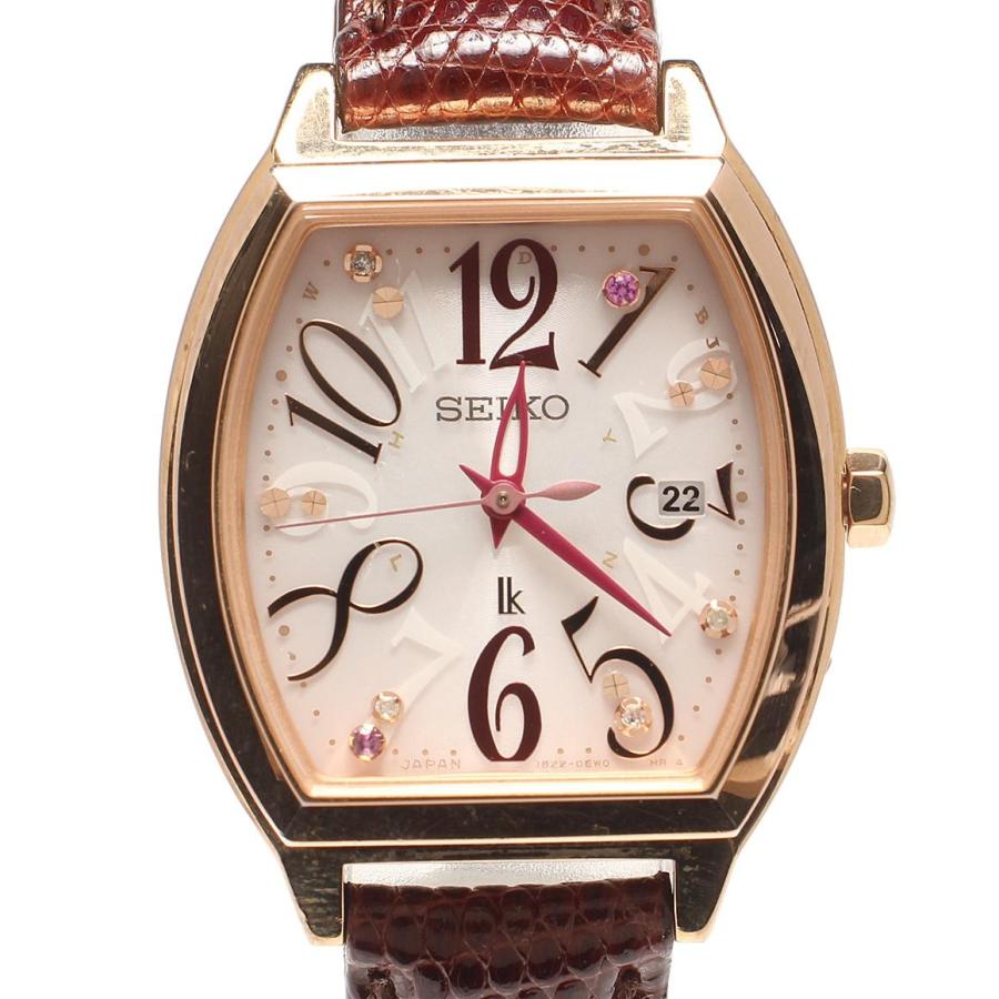 良品 SEIKOセイコー レディース腕時計ルキア ピンク電波ソーラー エレガント セイコー ルキア＞優しく煌めく”Silky Pink”をまとった、ジュエリーの