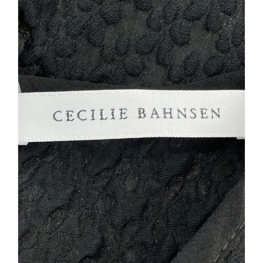 美品 セシリーバンセン パフスリーブフレアワンピース