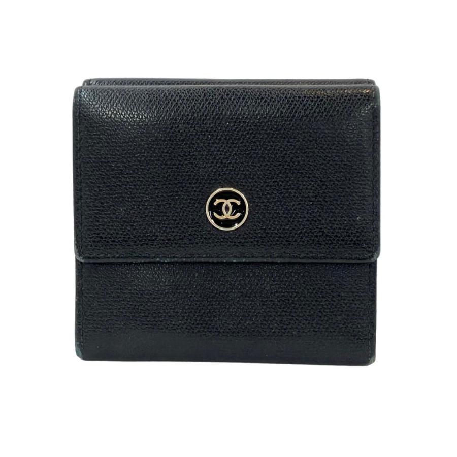 シャネル Wホック三つ折り財布 シャネル Wホック 三つ折り財布 レディース CHANEL 中古 : Rehello by