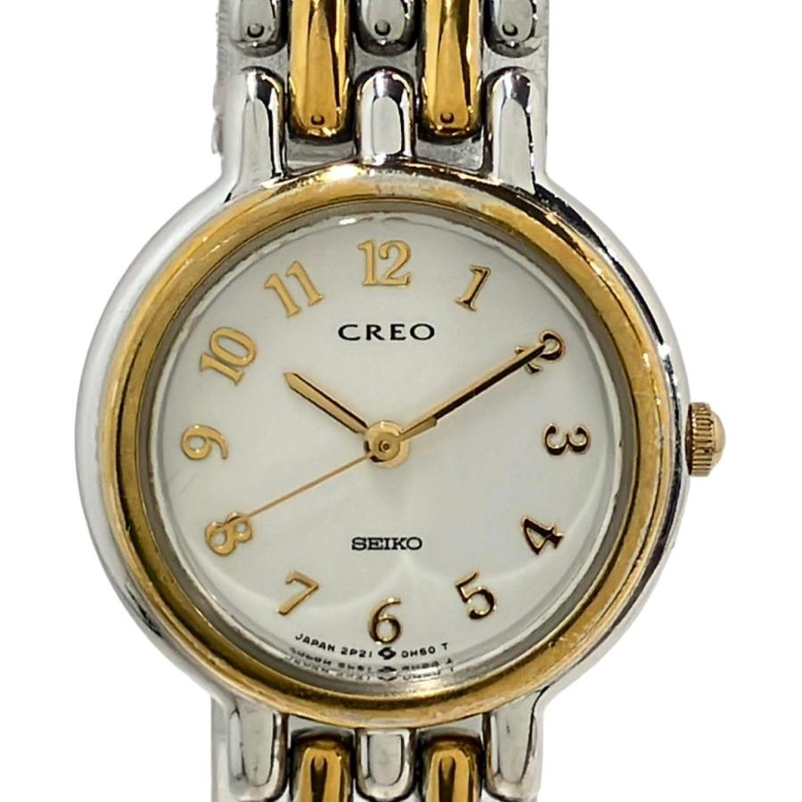 セイコー 腕時計 CREO クオーツ ホワイト 2P21-0C00 レディース SEIKO 