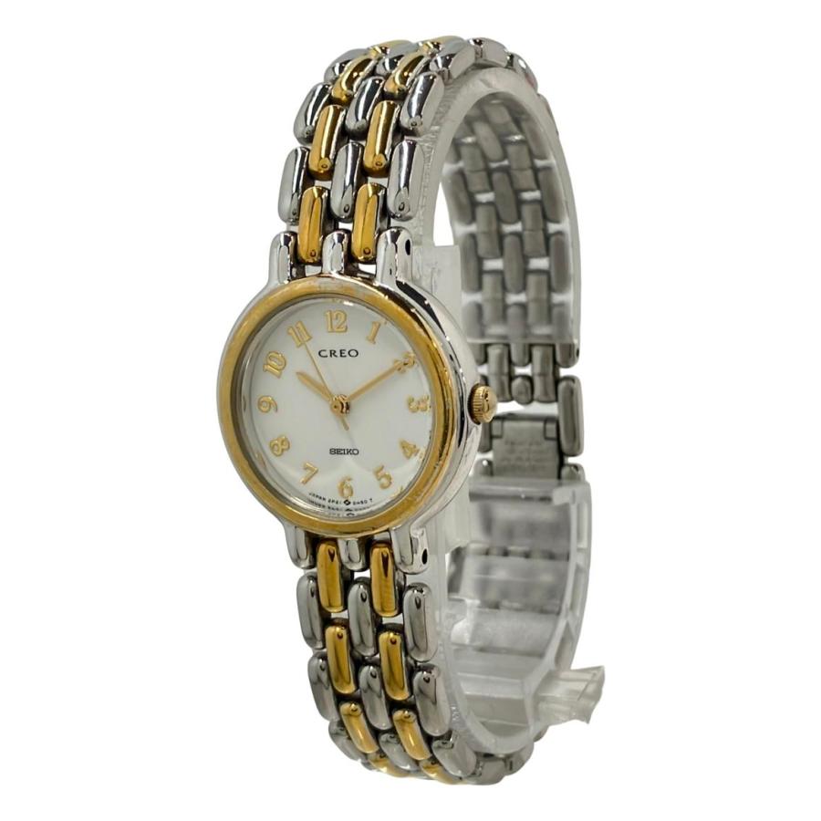セイコー 腕時計 CREO クオーツ ホワイト 2P21-0C00 レディース SEIKO 