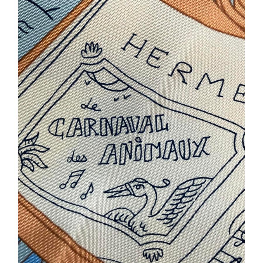 美品 エルメス スカーフ カレ90 シルク100% LE CARNAVAL DES