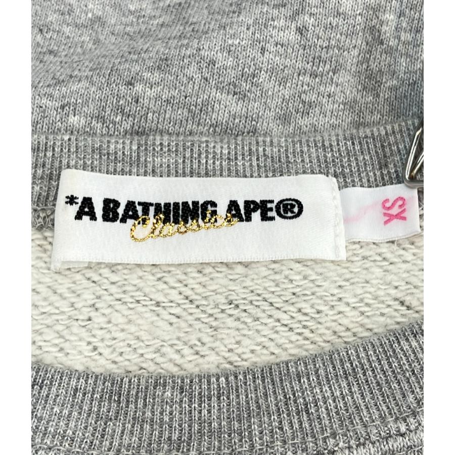 A BATHING APE レディーストレーナー　XS 新品未使用 アベイシングエイプ 長袖スウェット トレーナー レディース SIZE
