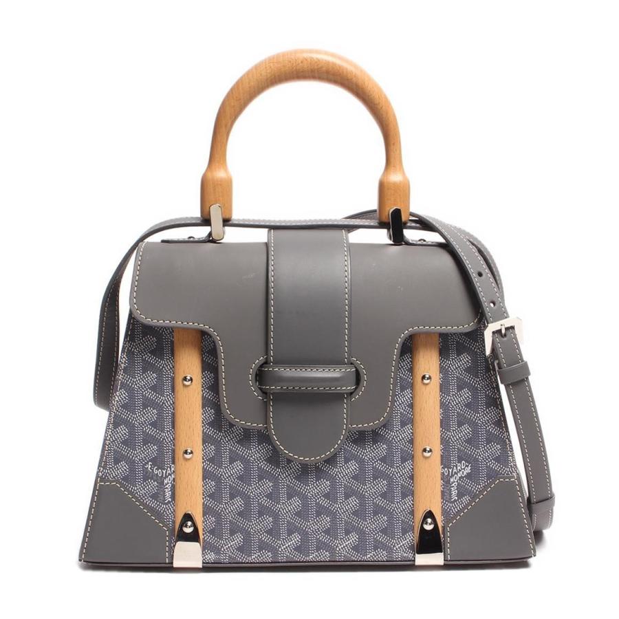 ゴヤール 2wayレザーハンドバッグ シルバー金具 サイゴンPM ゴヤールディンキャンバス & クラムシーカウハイド  レディース GOYARD ゴヤール 2wayレザーハンドバッグ シルバー金具 サイゴンPM ゴヤール