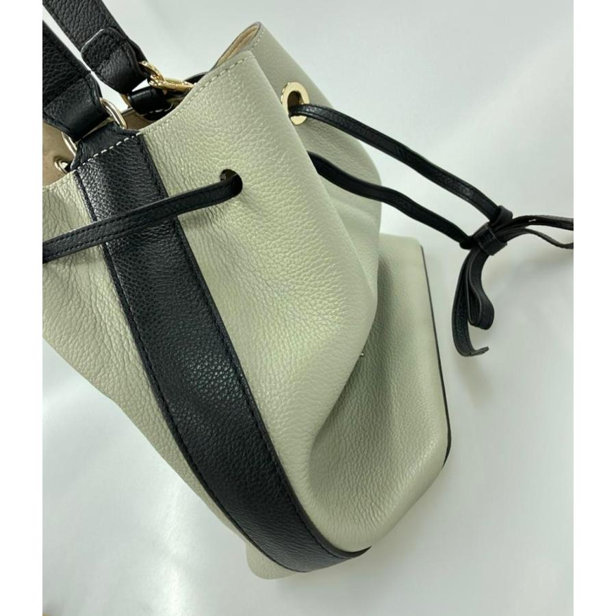 フルラ 2way 巾着レザーハンドバッグ ミニショルダーバッグ 斜め掛け
