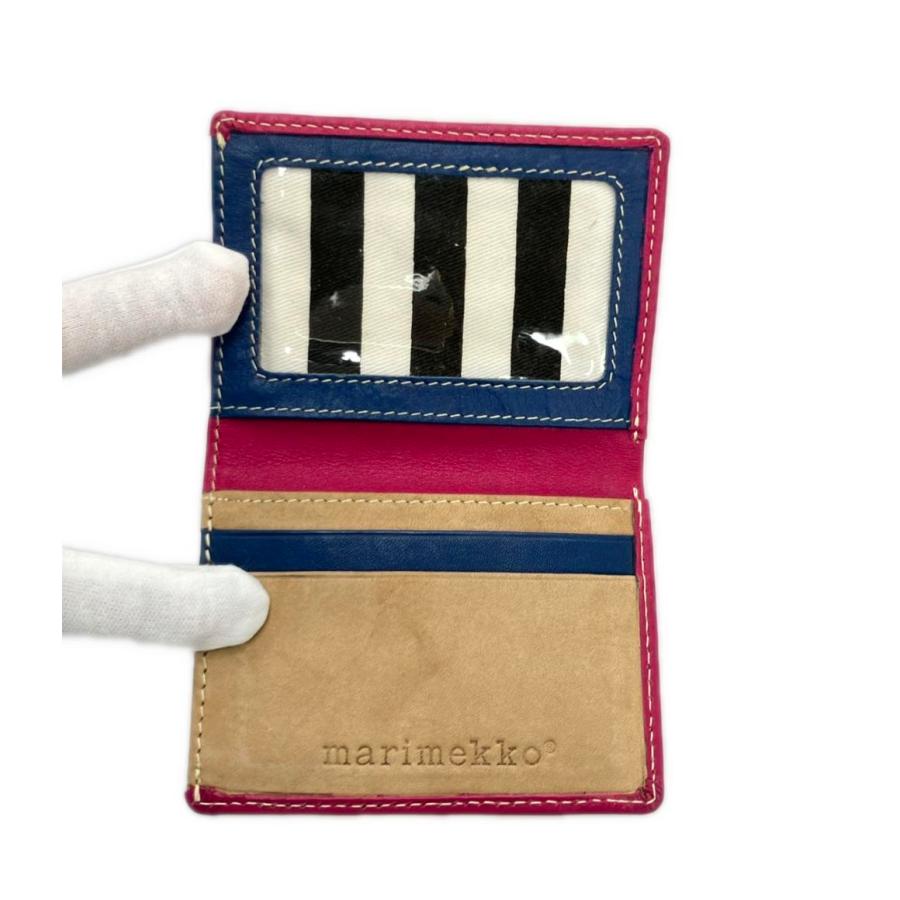 marimekko☆2つ折り財布☆新品未使用箱付き マリメッコ 二つ折り札入れ財布 パスケース レディース marimekko 中古