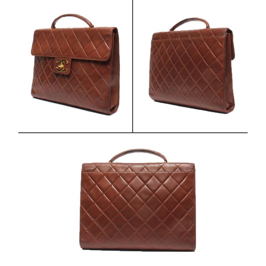 シャネル ブリーフケース ビジネスバッグ ゴールド金具 マトラッセ