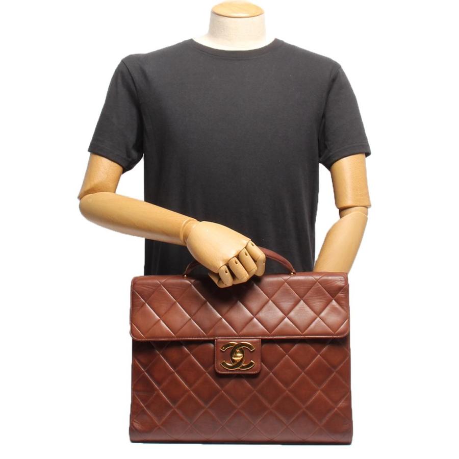 シャネル ブリーフケース ビジネスバッグ ゴールド金具 マトラッセ メンズ CHANEL シャネル ブリーフケース ビジネスバッグ ゴールド金具 マトラッセ