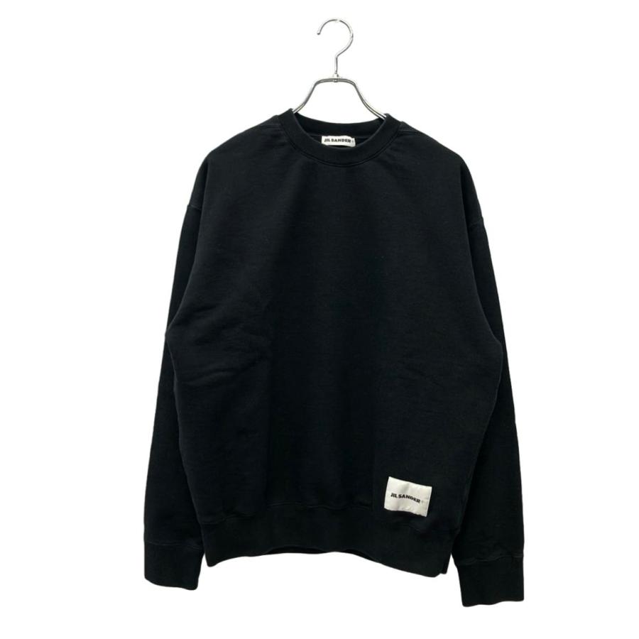 美品　XLサイズ　JIL SANDERタッセルスウェット　ブラック ジルサンダープラス スウェット 24AW Logo Patch Crew Sweat メンズ