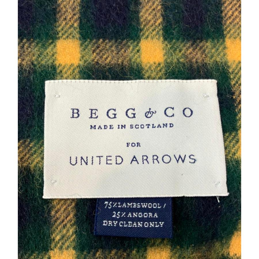 未使用✨BEGG & CO✨スコットランド製✨マフラー✨アンゴラ混✨チェック柄 Begg & Co（ベグアンドコー）の「BEGG: ウール/アンゴラ チェック