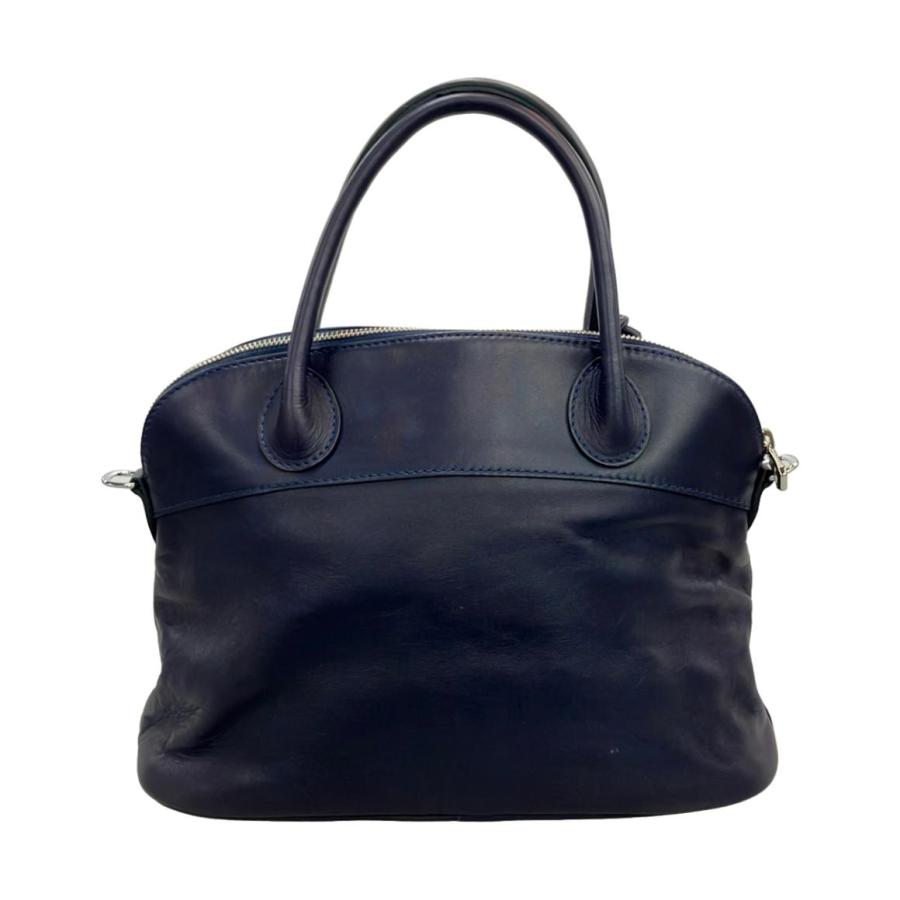 美品 ロンシャン ビジネスバッグ 2way 斜めがけ レザー ブルー ロンシャン ハンドバッグ ショルダーバッグ 2WAY 斜め掛け レザー