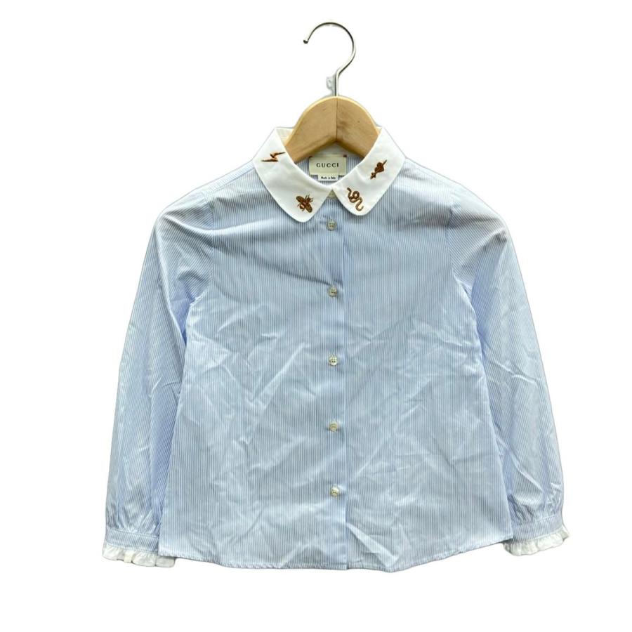 グッチ フリル袖ストライプ柄長袖シャツ キッズ SIZE 6 (120) GUCCI 