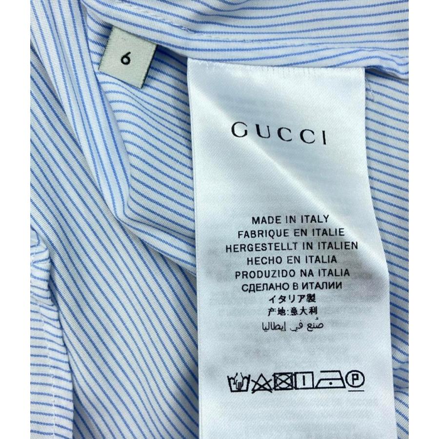 グッチ フリル袖ストライプ柄長袖シャツ キッズ SIZE 6 (120) GUCCI  