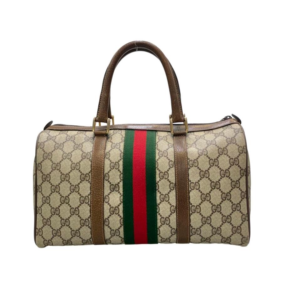 GUCCI マイクロGG ボストンバッグ シェリーライン　シェリーライン OLD GUCCI SHERRY LINE GG PATTERNED MINI BOSTON SHOULDER BAG